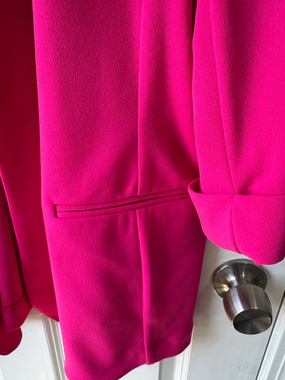 Anne Klein Bright Fuchsia Open-Front Blazer - Picture 3 of 4